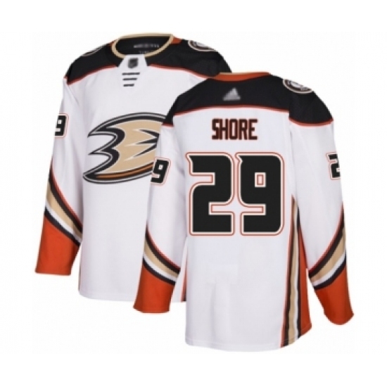 Men's Anaheim Ducks #29 Devin Shore Authentic White Away Hockey Jersey Men's Anaheim Ducks #29 Devin Shore Authentic White Away Hockey Jersey