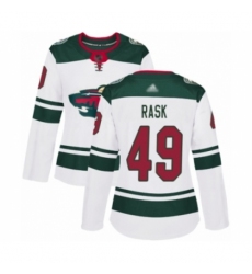 Women's Minnesota Wild #49 Victor Rask Authentic White Away Hockey Jersey