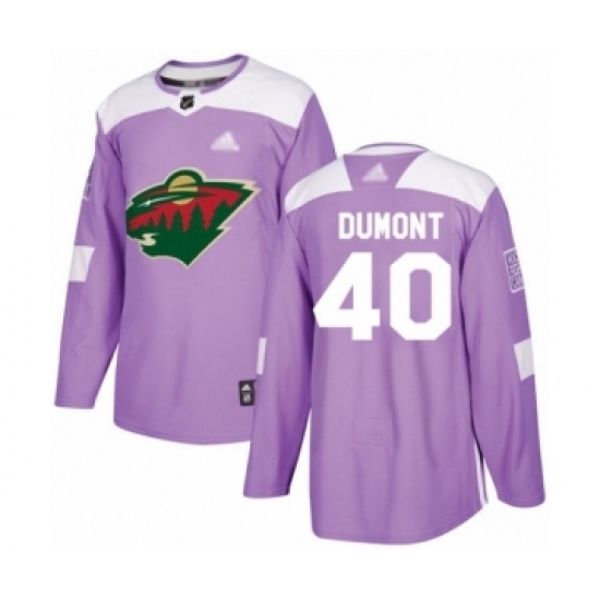 Youth Minnesota Wild #40 Gabriel Dumont Authentic Purple Fights Cancer Practice Hockey Jersey Youth Minnesota Wild #40 Gabriel Dumont Authentic Purple Fights Cancer Practice Hockey Jersey