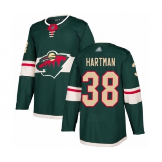 Youth Minnesota Wild #38 Ryan Hartman Authentic Green Home Hockey Jersey Youth Minnesota Wild #38 Ryan Hartman Authentic Green Home Hockey Jersey