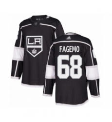 Youth Los Angeles Kings #68 Samuel Fagemo Authentic Black Home Hockey Jersey