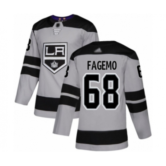 Youth Los Angeles Kings #68 Samuel Fagemo Authentic Gray Alternate Hockey Jersey Youth Los Angeles Kings #68 Samuel Fagemo Authentic Gray Alternate Hockey Jersey