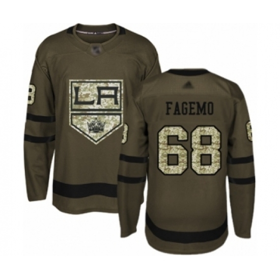 Youth Los Angeles Kings #68 Samuel Fagemo Authentic Green Salute to Service Hockey Jersey Youth Los Angeles Kings #68 Samuel Fagemo Authentic Green Salute to Service Hockey Jersey