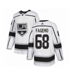 Youth Los Angeles Kings #68 Samuel Fagemo Authentic White Away Hockey Jersey