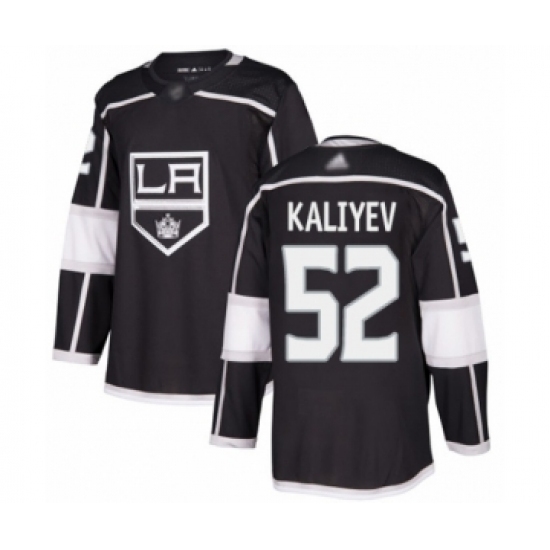 Men's Los Angeles Kings #52 Arthur Kaliyev Premier Black Home Hockey Jersey Men's Los Angeles Kings #52 Arthur Kaliyev Premier Black Home Hockey Jersey