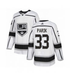Men's Los Angeles Kings #33 Lukas Parik Authentic White Away Hockey Jersey