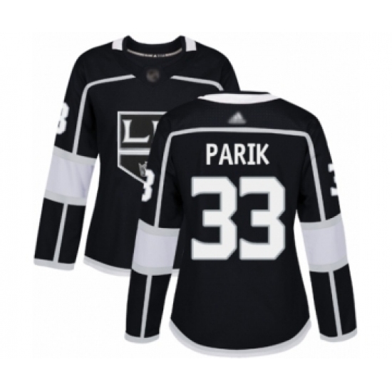 Women's Los Angeles Kings #33 Lukas Parik Authentic Black Home Hockey Jersey Women's Los Angeles Kings #33 Lukas Parik Authentic Black Home Hockey Jersey