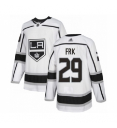 Men's Los Angeles Kings #29 Martin Frk Authentic White Away Hockey Jersey
