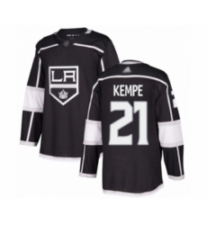 Men's Los Angeles Kings #21 Mario Kempe Authentic Black Home Hockey Jersey