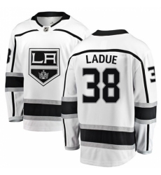 Men's Los Angeles Kings #38 Paul LaDue Authentic White Away Fanatics Branded Breakaway NHL Jersey Men's Los Angeles Kings #38 Paul LaDue Authentic White Away Fanatics Branded Breakaway NHL Jersey