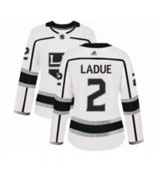 Women's Los Angeles Kings #2 Paul LaDue Authentic White Away Hockey Jersey Women's Los Angeles Kings #2 Paul LaDue Authentic White Away Hockey Jersey