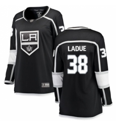 Women's Los Angeles Kings #38 Paul LaDue Authentic Black Home Fanatics Branded Breakaway NHL Jersey