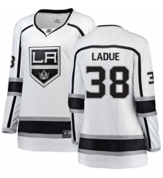 Women's Los Angeles Kings #38 Paul LaDue Authentic White Away Fanatics Branded Breakaway NHL Jersey Women's Los Angeles Kings #38 Paul LaDue Authentic White Away Fanatics Branded Breakaway NHL Jersey