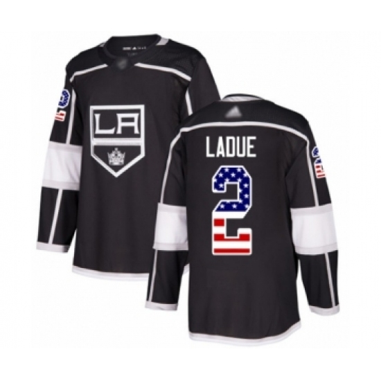 Youth Los Angeles Kings #2 Paul LaDue Authentic Black USA Flag Fashion Hockey Jersey Youth Los Angeles Kings #2 Paul LaDue Authentic Black USA Flag Fashion Hockey Jersey