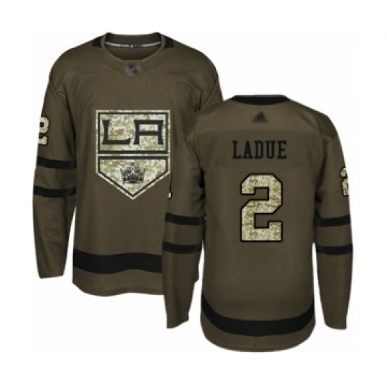 Youth Los Angeles Kings #2 Paul LaDue Authentic Green Salute to Service Hockey Jersey Youth Los Angeles Kings #2 Paul LaDue Authentic Green Salute to Service Hockey Jersey