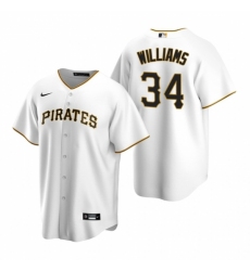 Men's Nike Pittsburgh Pirates #34 Trevor Williams White Home Stitched Baseball Jersey