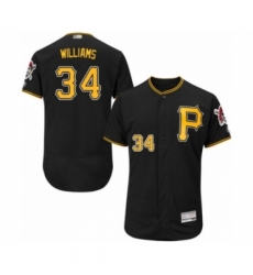 Men's Pittsburgh Pirates #34 Trevor Williams Black Alternate Flex Base Authentic Collection Baseball Player Jersey