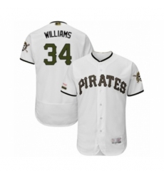 Men's Pittsburgh Pirates #34 Trevor Williams White Alternate Authentic Collection Flex Base Baseball Player Jersey