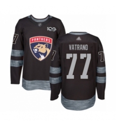 Men's Florida Panthers #77 Frank Vatrano Authentic Black 1917-2017 100th Anniversary Hockey Jersey