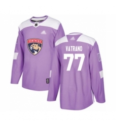 Men's Florida Panthers #77 Frank Vatrano Authentic Purple Fights Cancer Practice Hockey Jersey Men's Florida Panthers #77 Frank Vatrano Authentic Purple Fights Cancer Practice Hockey Jersey