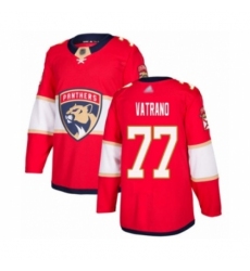 Men's Florida Panthers #77 Frank Vatrano Authentic Red Home Hockey Jersey