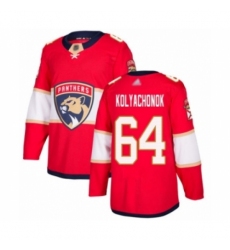 Youth Florida Panthers #64 Vladislav Kolyachonok Authentic Red Home Hockey Jersey