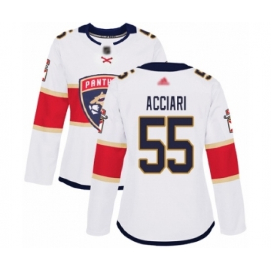 Women's Florida Panthers #55 Noel Acciari Authentic White Away Hockey Jersey Women's Florida Panthers #55 Noel Acciari Authentic White Away Hockey Jersey