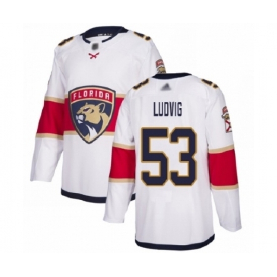 Youth Florida Panthers #53 John Ludvig Authentic White Away Hockey Jersey Youth Florida Panthers #53 John Ludvig Authentic White Away Hockey Jersey