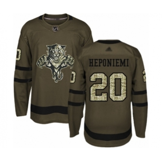 Men's Florida Panthers #20 Aleksi Heponiemi Authentic Green Salute to Service Hockey Jersey Men's Florida Panthers #20 Aleksi Heponiemi Authentic Green Salute to Service Hockey Jersey