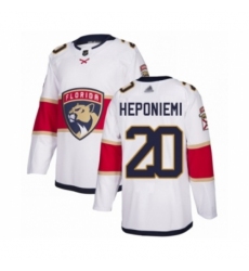 Men's Florida Panthers #20 Aleksi Heponiemi Authentic White Away Hockey Jersey