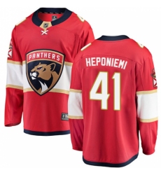 Men's Florida Panthers #41 Aleksi Heponiemi Fanatics Branded Red Home Breakaway NHL Jersey