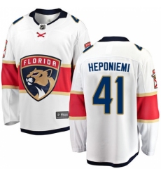 Men's Florida Panthers #41 Aleksi Heponiemi Fanatics Branded White Away Breakaway NHL Jersey