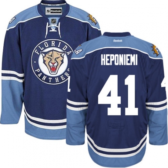 Men's Reebok Florida Panthers #41 Aleksi Heponiemi Authentic Navy Blue Third NHL Jersey Men's Reebok Florida Panthers #41 Aleksi Heponiemi Authentic Navy Blue Third NHL Jersey