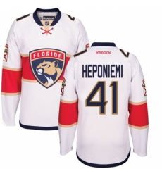 Men's Reebok Florida Panthers #41 Aleksi Heponiemi Authentic White Away NHL Jersey