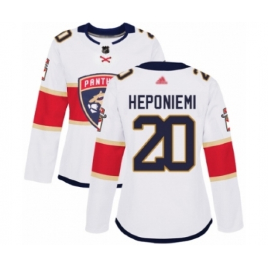 Women's Florida Panthers #20 Aleksi Heponiemi Authentic White Away Hockey Jersey Women's Florida Panthers #20 Aleksi Heponiemi Authentic White Away Hockey Jersey