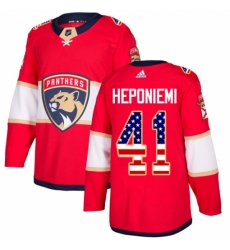 Youth Adidas Florida Panthers #41 Aleksi Heponiemi Authentic Red USA Flag Fashion NHL Jersey Youth Adidas Florida Panthers #41 Aleksi Heponiemi Authentic Red USA Flag Fashion NHL Jersey