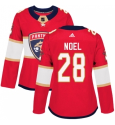 Women's Adidas Florida Panthers #28 Serron Noel Authentic Red Home NHL Jersey