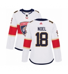 Women's Florida Panthers #18 Serron Noel Authentic White Away Hockey Jersey