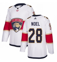 Youth Adidas Florida Panthers #28 Serron Noel Authentic White Away NHL Jersey