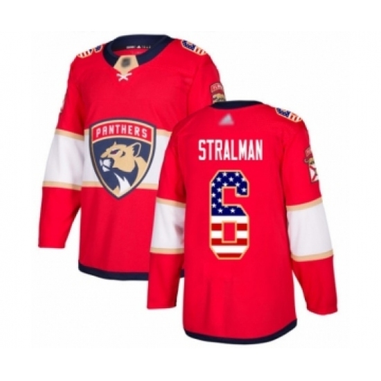 Men's Florida Panthers #6 Anton Stralman Authentic Red USA Flag Fashion Hockey Jersey Men's Florida Panthers #6 Anton Stralman Authentic Red USA Flag Fashion Hockey Jersey