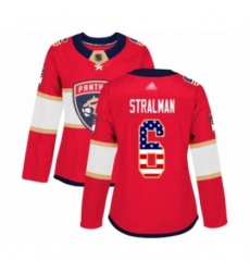 Women's Florida Panthers #6 Anton Stralman Authentic Red USA Flag Fashion Hockey Jersey Women's Florida Panthers #6 Anton Stralman Authentic Red USA Flag Fashion Hockey Jersey