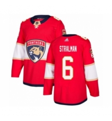 Youth Florida Panthers #6 Anton Stralman Authentic Red Home Hockey Jersey
