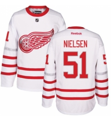 Men's Reebok Detroit Red Wings #51 Frans Nielsen Authentic White 2017 Centennial Classic NHL Jersey Men's Reebok Detroit Red Wings #51 Frans Nielsen Authentic White 2017 Centennial Classic NHL Jersey