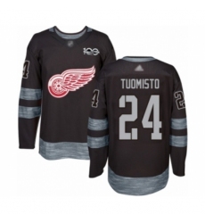 Men's Detroit Red Wings #24 Antti Tuomisto Authentic Black 1917-2017 100th Anniversary Hockey Jersey Men's Detroit Red Wings #24 Antti Tuomisto Authentic Black 1917-2017 100th Anniversary Hockey Jersey