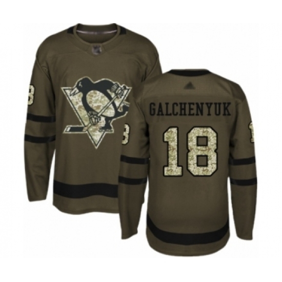 Men's Pittsburgh Penguins #18 Alex Galchenyuk Authentic Green Salute to Service Hockey Jersey Men's Pittsburgh Penguins #18 Alex Galchenyuk Authentic Green Salute to Service Hockey Jersey