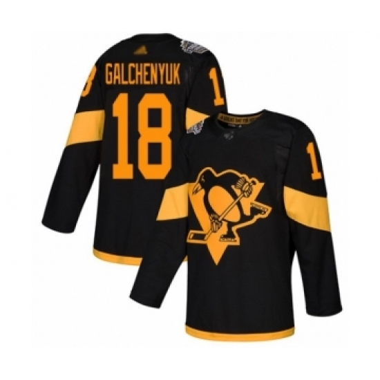 Youth Pittsburgh Penguins #18 Alex Galchenyuk Authentic Black 2019 Stadium Series Hockey Jersey Youth Pittsburgh Penguins #18 Alex Galchenyuk Authentic Black 2019 Stadium Series Hockey Jersey