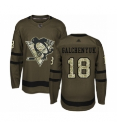 Youth Pittsburgh Penguins #18 Alex Galchenyuk Authentic Green Salute to Service Hockey Jersey Youth Pittsburgh Penguins #18 Alex Galchenyuk Authentic Green Salute to Service Hockey Jersey