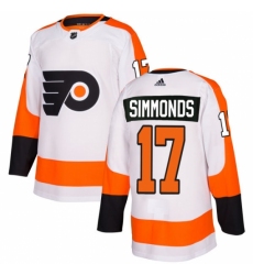 Men's Adidas Philadelphia Flyers #17 Wayne Simmonds Authentic White Away NHL Jersey