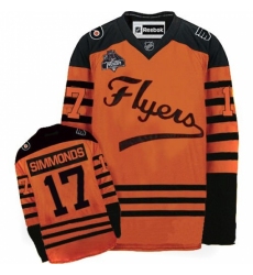 Men's Reebok Philadelphia Flyers #17 Wayne Simmonds Authentic Orange 2012 Winter Classic NHL Jersey