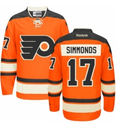 Men's Reebok Philadelphia Flyers #17 Wayne Simmonds Premier Orange New Third NHL Jersey